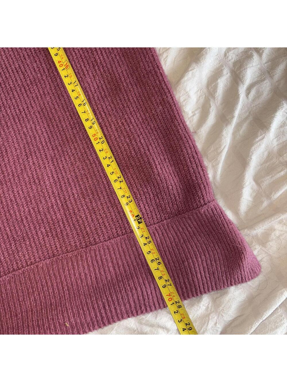 Aerie Cozy Ribbed Knit Crewneck Sweater RN: 54485 In Mauve, Woman’s Size Small - Picture 7 of 9